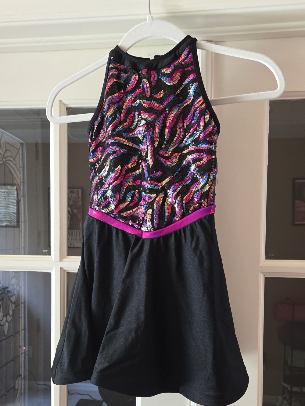 Revolution Dancewear Girls Black Sequined Dance Costume